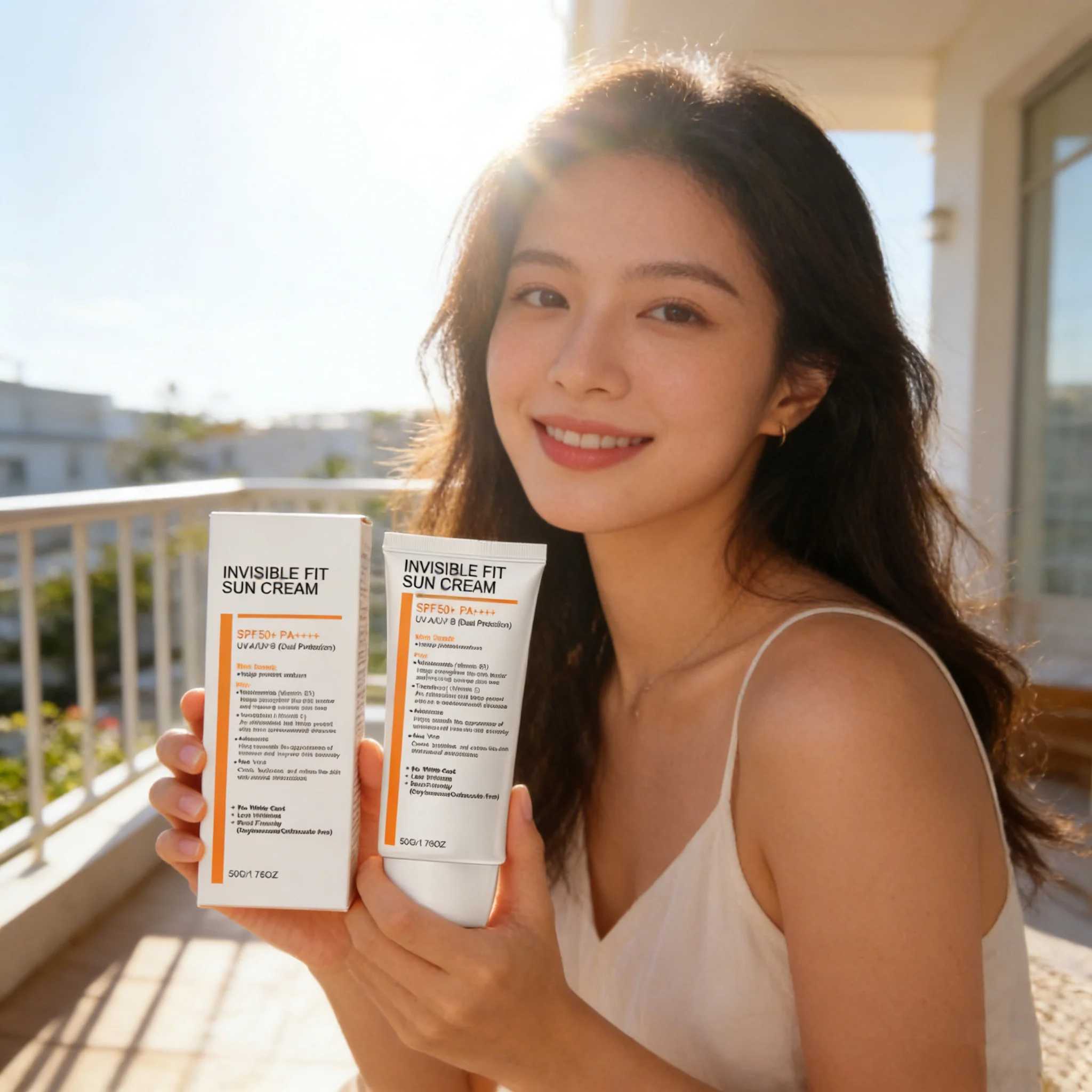 Spf50+ Niacinamide Skin Sunscreen Hydrate Reduce Fine Line UV Isolation Enhance Skin Barrier Lasting Effect Skin Isolation Cream