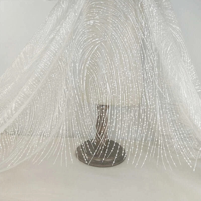 

Exquisite sequin embroidery water-soluble mesh fashionable embroidery fabric sewing wedding and evening dress diy fabrics