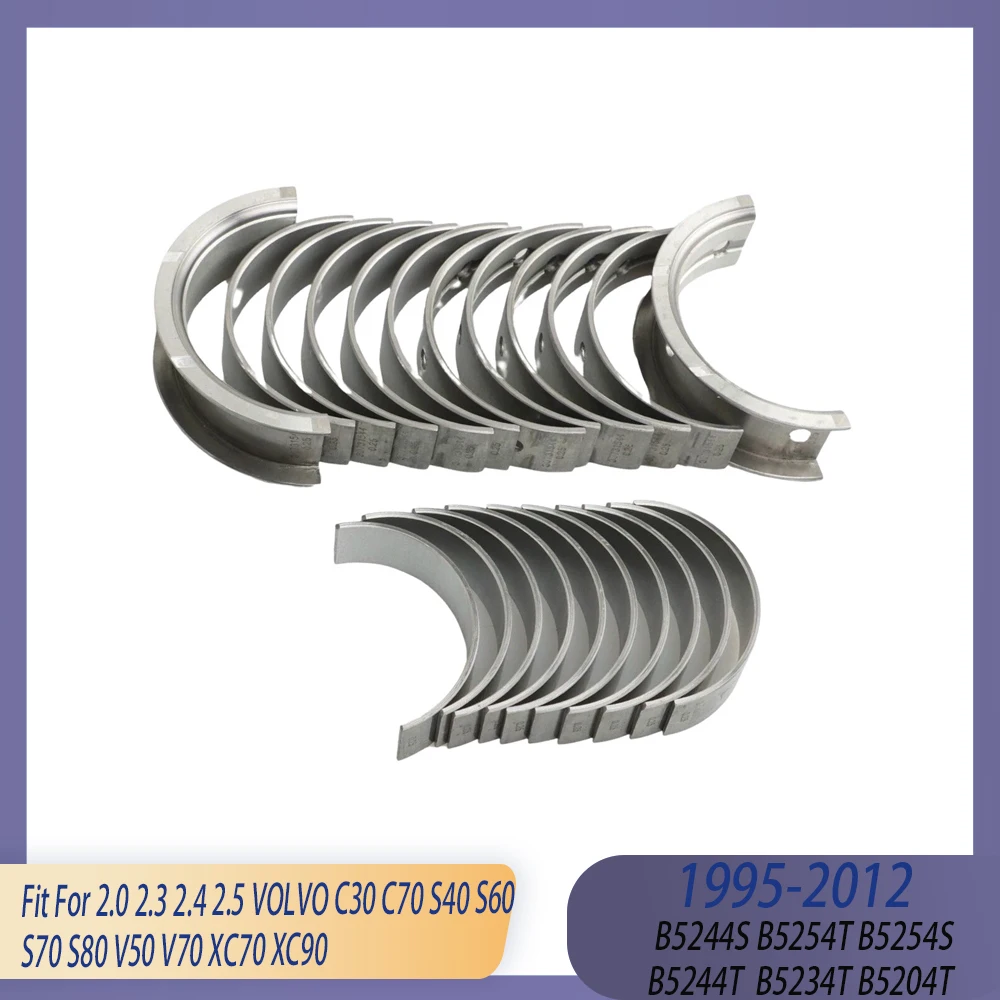 STD Engine Part Main & Con-Rod Bearing Set Fit 2.0 2.3 2.4 2.5 L GAS 95-12 For VOLVO C30 C70 S40 S60 S70 S80 V50 V70 XC70 XC90