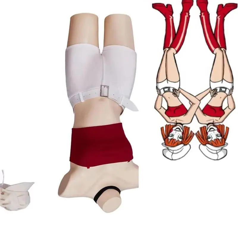 

Dee Dee Twins Cosplay Costume Women Sexy Red Crop Top and White Shorts Set with Hat Halloween Carnival Outfit