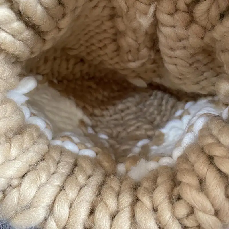 لآذان القط القبعات لطيف الكروشيه مضفر قبعة متماسكة الاتجاه الدافئ كل مباراة الصوف متماسكة قبعة شخصية آذان الحلو باوتو #1