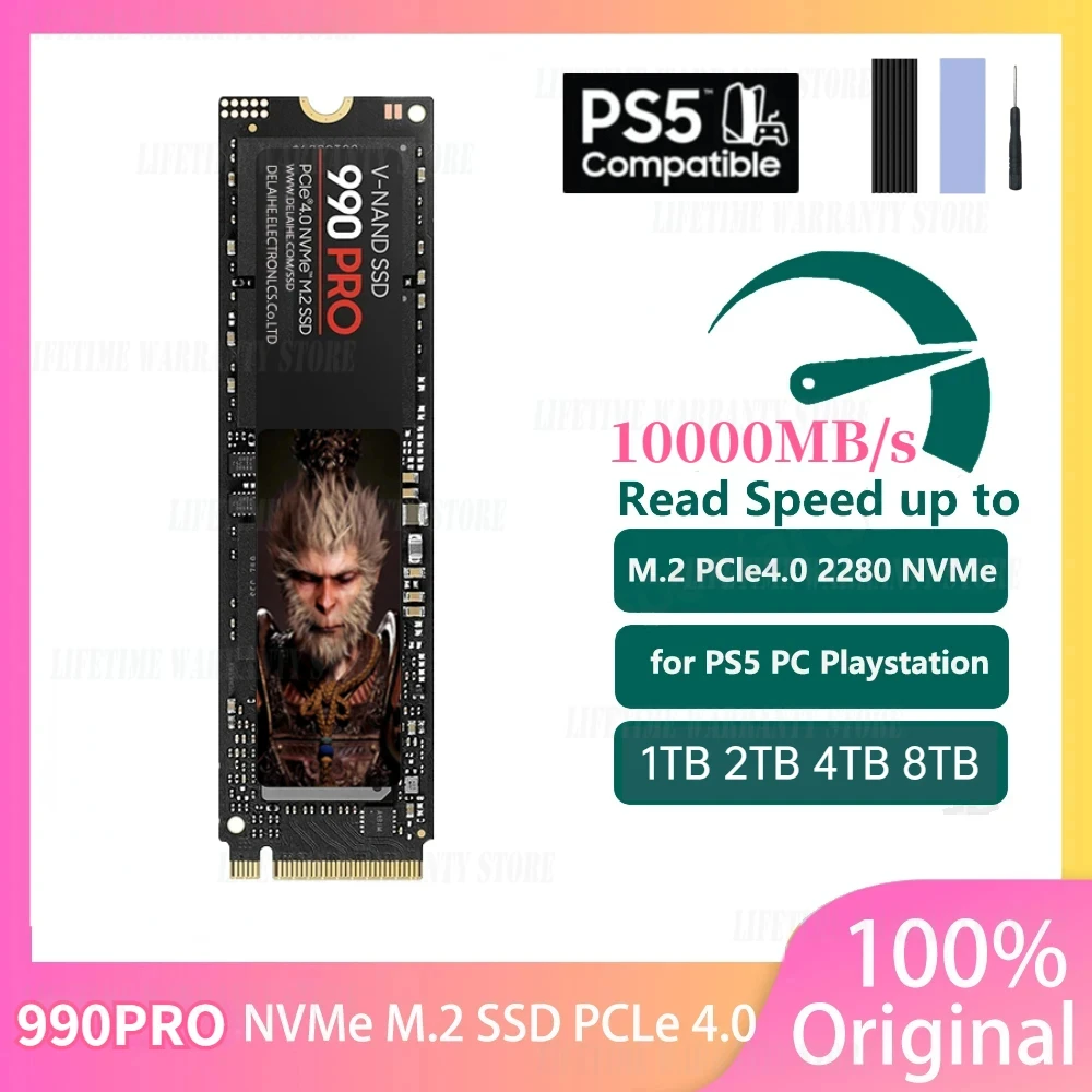 8TB New SSD M2 Nvme M.2 2280 PCIe 4.0 X 4 990 PRO 4TB 2TB 1TB Internal Solid State Drive HDD Hard Disk for PS5 Desktop/PC/laptop