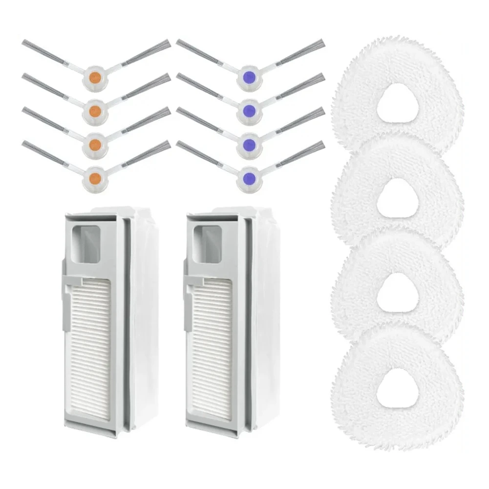 EAS-For Narwal J4 J4 Lite فرشاة جانبية ممسحة ملابس خرقة متكاملة كيس مرشح روبوت مكانس اكسسوارات قطع الغيار