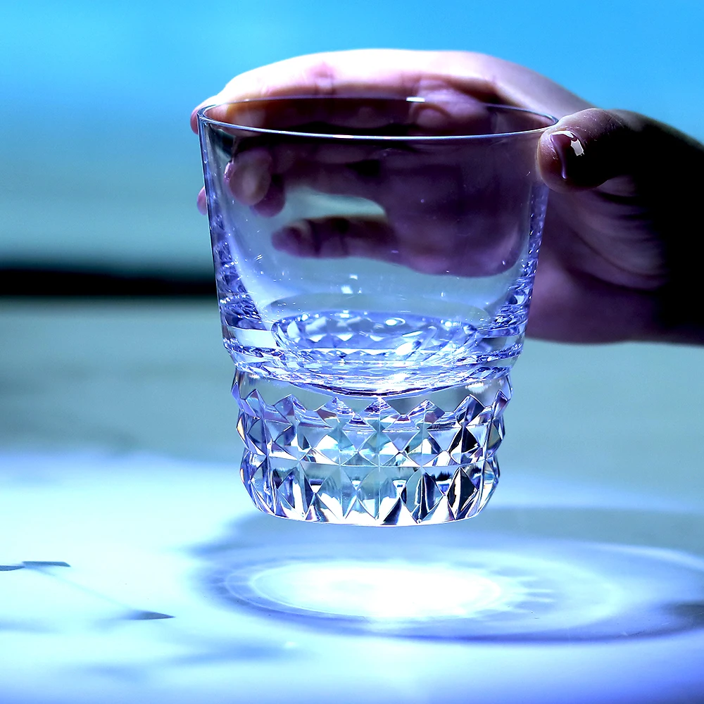 بهلوان كوكتيل ويسكي كريستال إدو كيريكو مصنوع يدويًا، نظارات قديمة الطراز مقطوعة يدويًا، 250 مل