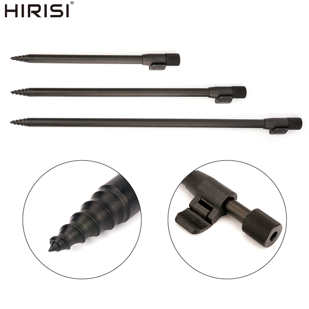 Hirisi 1/2 Stück Aluminiumlegierung Karpfenangel-Banksticks Rostfrei Verstellbarer Stabiler Rutenhalter Rutenständer Zubehör