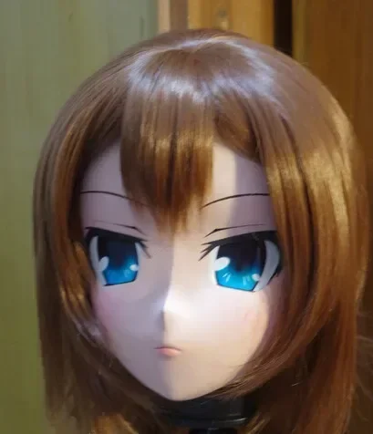 (C2-073)Top Quality Handmade Female Silicone Rubber Face Mask Cosplay Kigurumi Masks Crossdresser Doll Kigurumi Anime Role Play