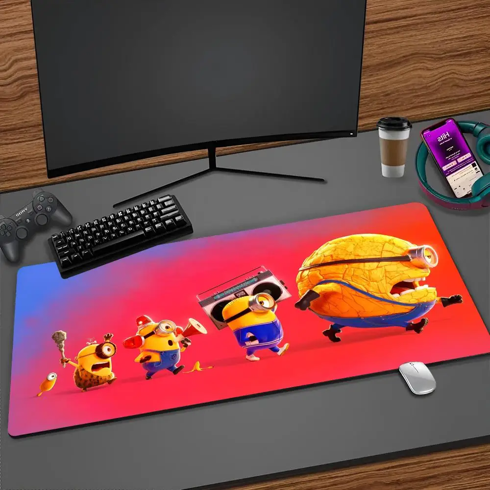 M-Minion Mouse Pad Cartoon Lockedge Large Gaming Pad Computer Gamer Keyboard Mat Desk Mousepad PC Desk Pad