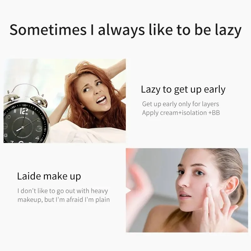 FONCE Rozjaśniający Krem Upiększający Wodoodporny i Trwały Korektor do Twarzy Nawilżający Podkład do Makijażu Rozjaśniający Krem 50g