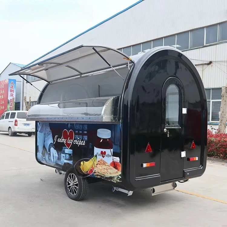 

Hot Sale Fully Equipped Mobile Kitchen Food Truck Customized Hot Dog Coffee Cart With Grill Deep Fryer Street Catering