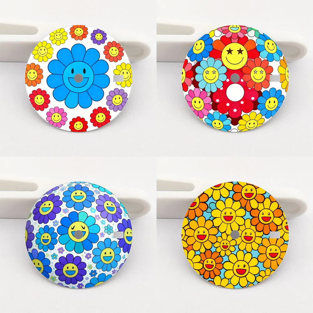 285mm-ダイヤル-nh35-ダイヤル-ウィッチ-クリエイティブ-カラープリント-シリーズ-ダイヤルは、nh35-36-ムーブメント腕時計アクセサリーに適しています。