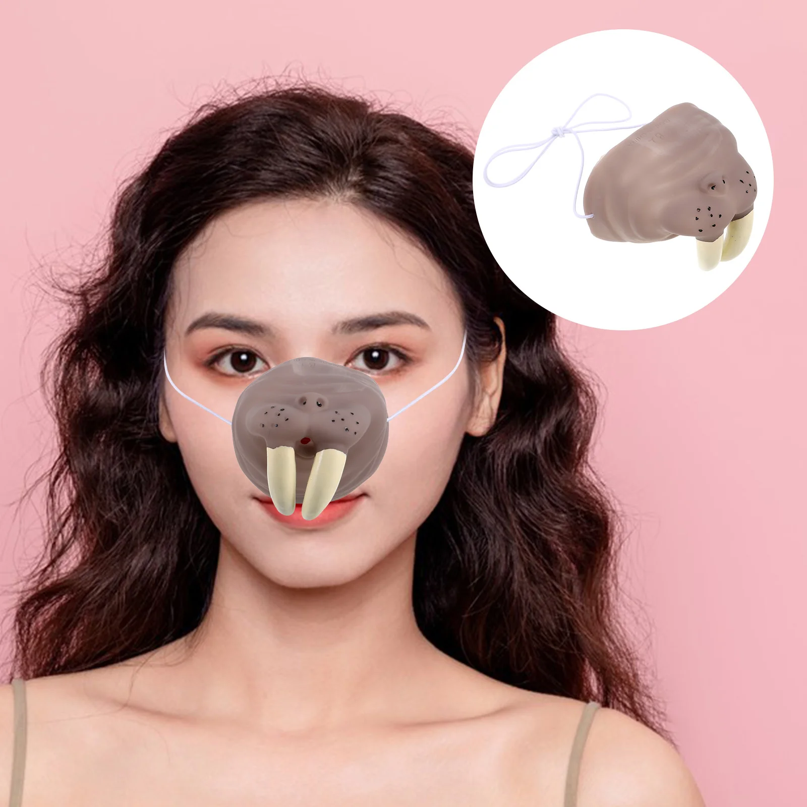 

Realistic Fake Costume Party Prop Soft Animal Prank Halloween Fool'S Day Funny Accessory Elephant Style Cosplay Novelty