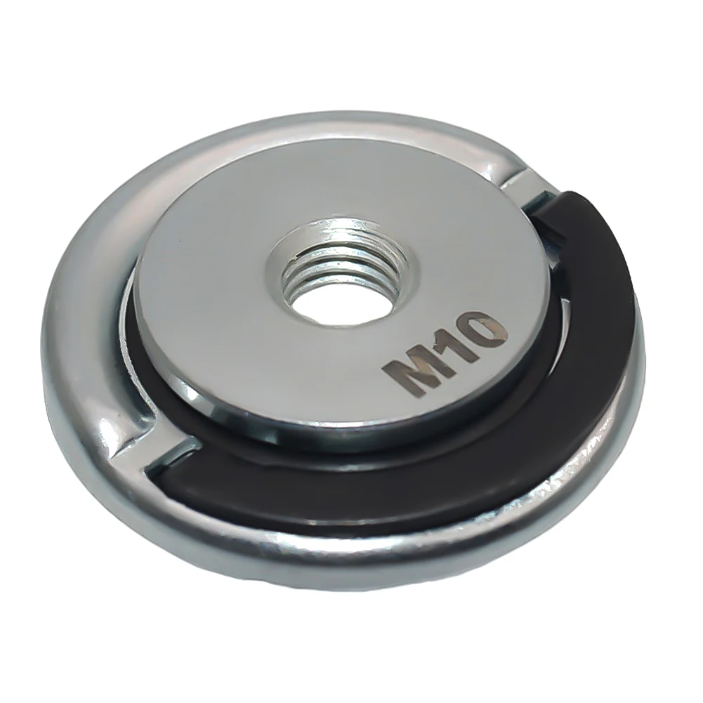 Imagem -03 - Auto-bloqueio Pressionando Placa M10 M14 11 Thread Angle Grinder Quick Release Flange Nut Clamping Power Chuck