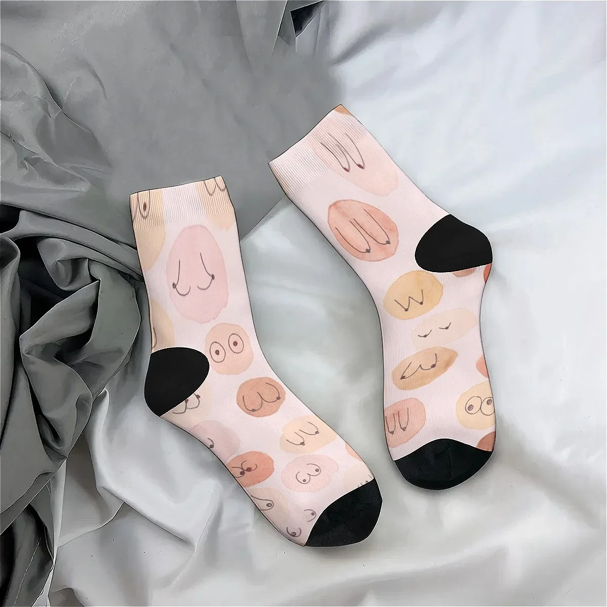 

Funny Chest-Print Novelty Socks Comfortable Breathable Casual Fashion Men's Socks Retro Street Hip-Hop Socks Crazy Party Gift