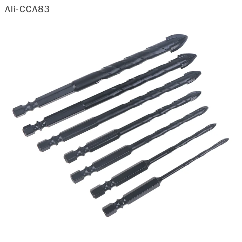 

5/7Pcs Steel Drilling Tool 3-12mm Hex Shank Drill Bit Set Multi-Function Drill Bit Set For Ceramic Glass Concrete Wood Working