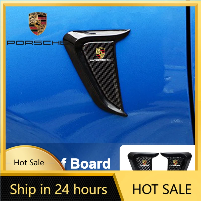 

Наклейка на автомобиль для Porsche, наклейка на решетку воздухозаборника на боковом крыле, аксессуар для Porsche 911, 718, Taycan, Panamera.