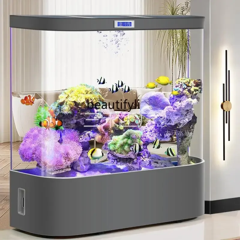 Automatic Filtering Cycle Large Living Room Home Floor Fish Globe Aquarium