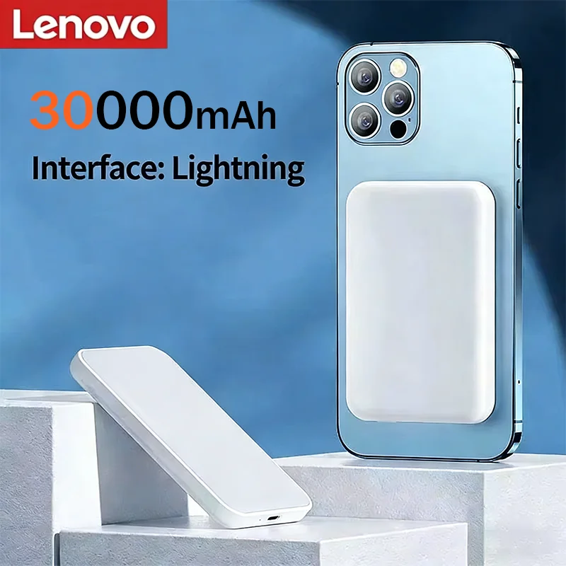 Lenovo 2026 Nieuwe 50000mAh Magnetische Draadloze Powerbank PD 22.5W Snelladen Draagbare Externe Batterij voor iPhone Samsung Telefoons
