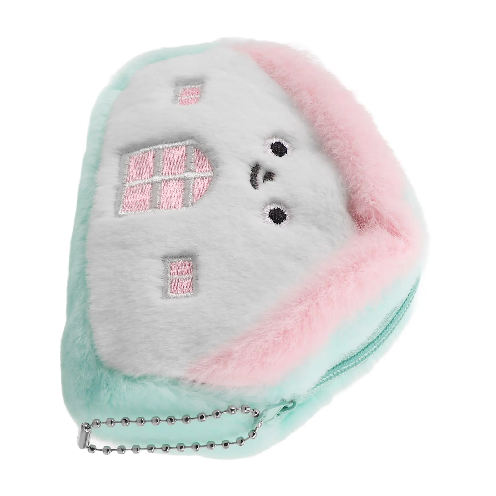 

Creative House Shaped Coin Purse Keychain Soft Mini Wallet Pouch for Coins Earphones Data Cables Portable Carry Bag for Women