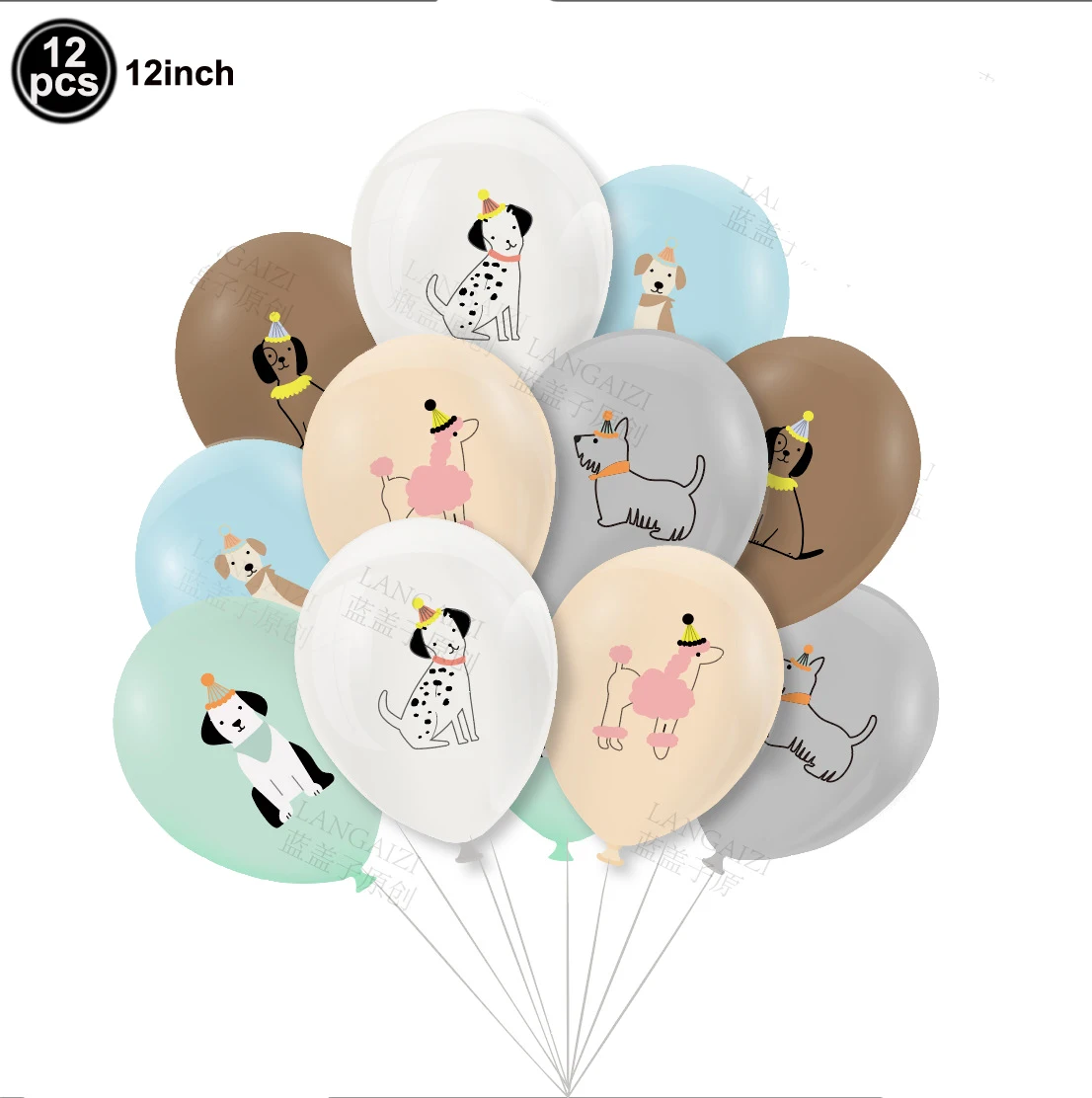 Hunde-Geburtstagsbanner, Hunde-Geburtstagsparty-Deko für Hintergrund, Hunde-Party-Happy-Birthday-Banner, Ballon, Haustier-Welpen-Thema Geburtstagsdekoration – Detail 5