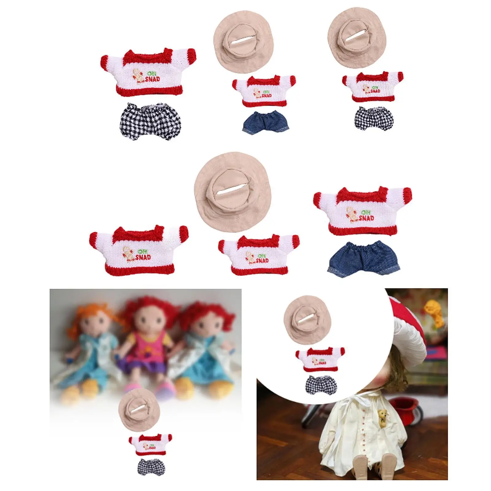 Fashion Dolls Sweater Accessories Costume Handmade Clothing for 15-17cm Dolls Boy Dolls Dress up Girl Dolls Children's Gifts