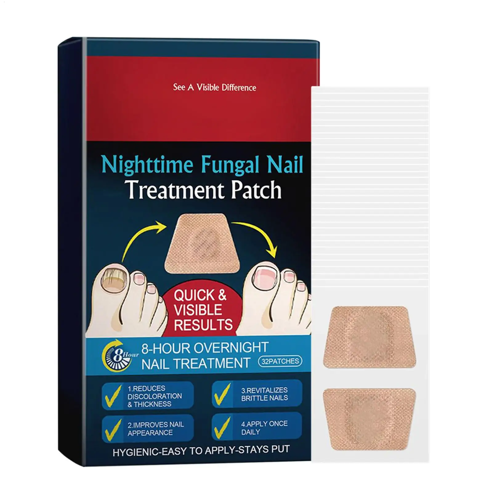 ホット 32 個ネイル修復パッチ足爪再生補正ステッカー爪周囲炎回復ペディキュアツール割れた爪保護テープ