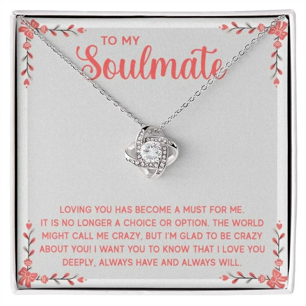 Collar 'Para mi alma gemela+tarjeta+caja, único día de San Valentín/fecha/cumpleaños/encantamiento de la casa/regalos de fiesta, para anima gemela/novia/esposa