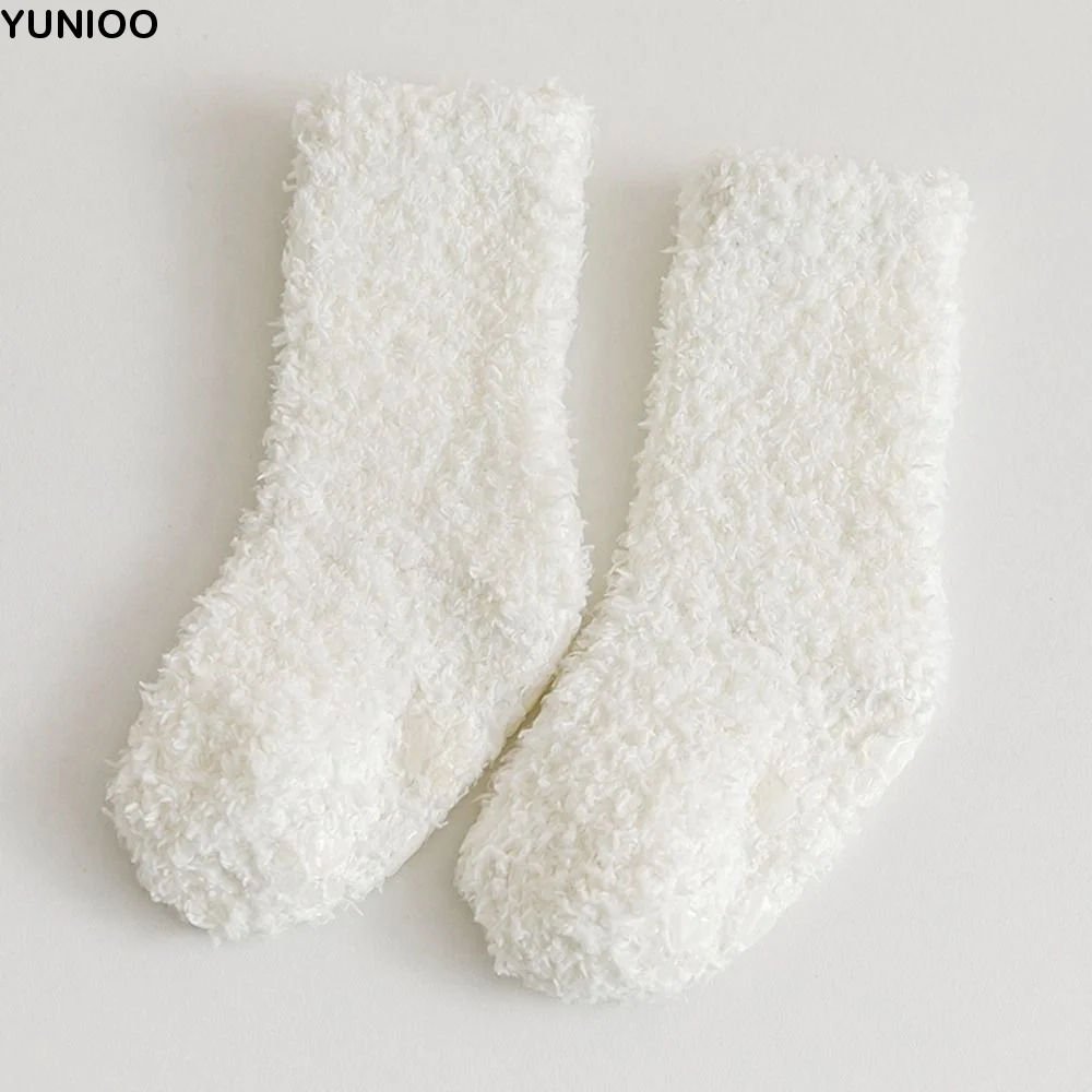 

Однотонные носки из кораллового флиса для малышей в корейском стиле с принтом кошачьих лапок, для обучения ходьбе, с нескользящей подошвой, утолщенные, для дома и сна