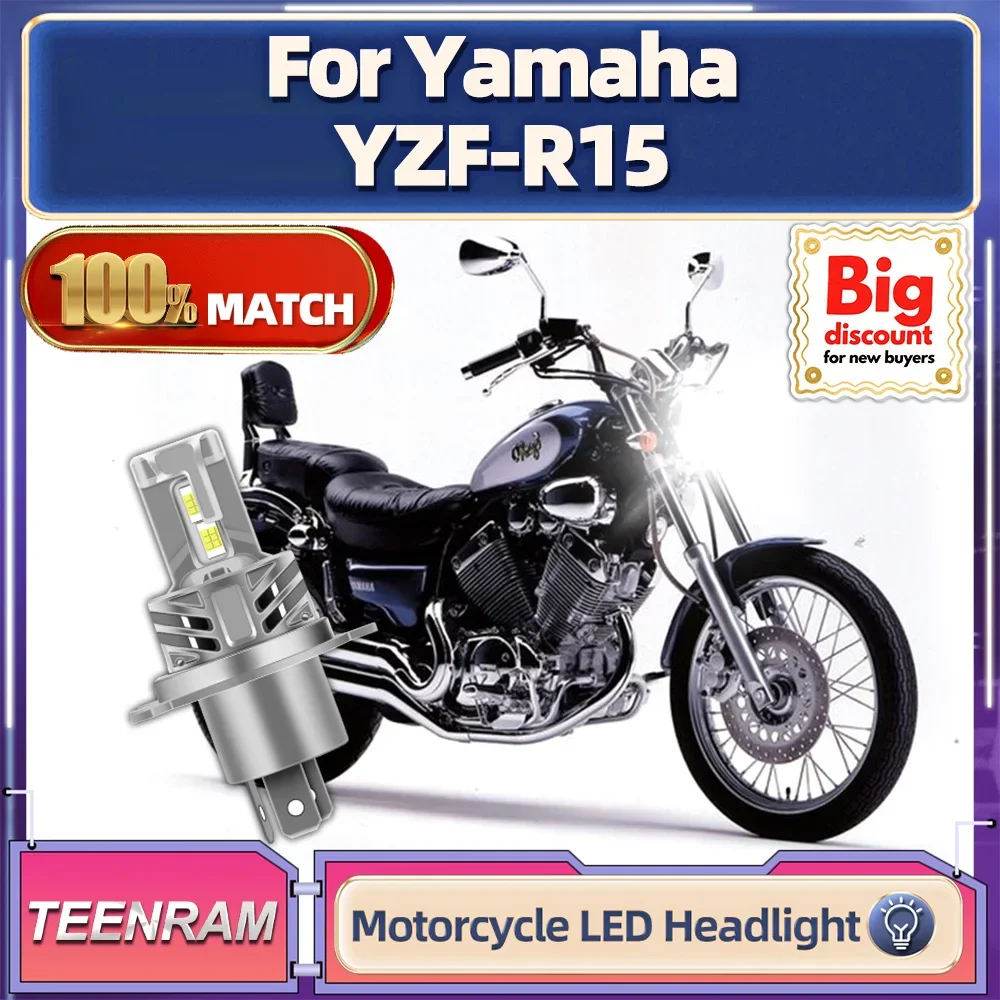 

Roadsun для Yamaha YZF-R15 1X 2X мотоциклетная светодиодная лампа для фар супер яркая Hi/Lo мотоциклетная фара ампула Plug And Play