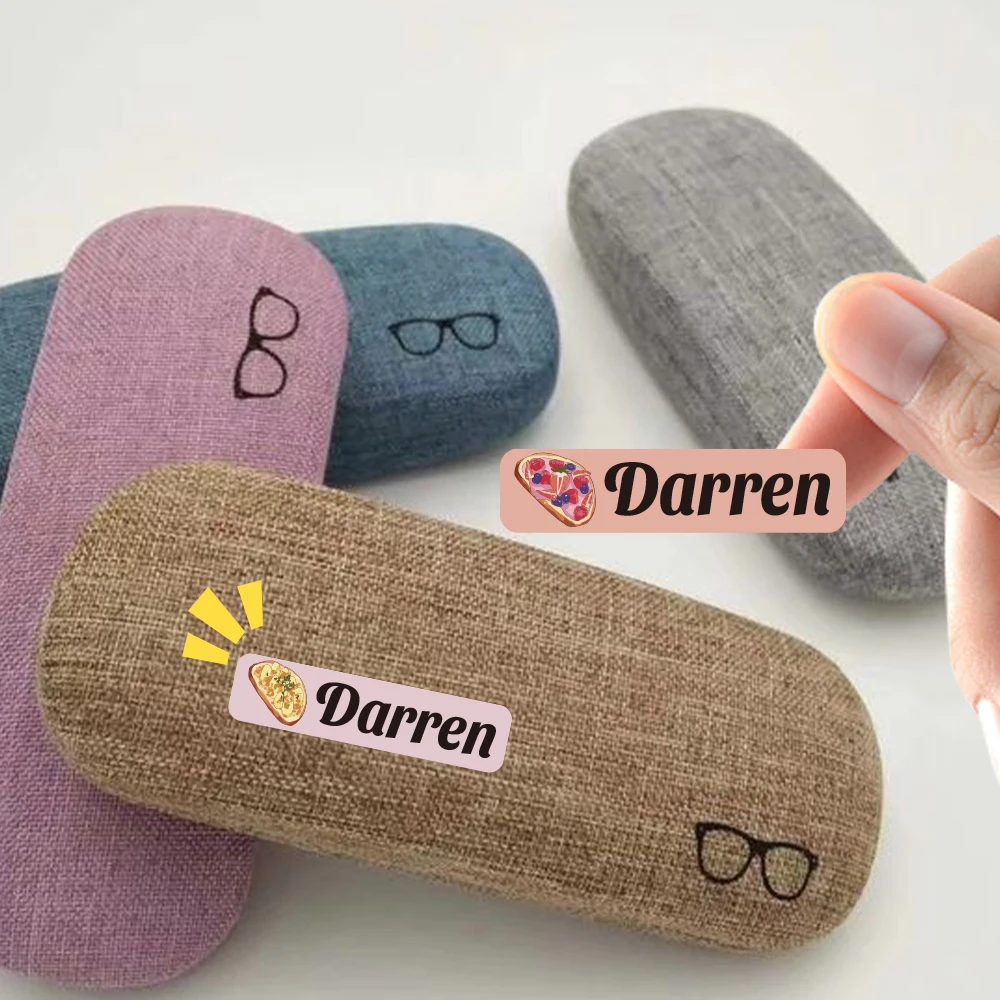 Custom Cartoon Name Sticker,Transparent DIY Birthday Gift Stickers for Kids Name Labels for School Bag Bottles Box Mug Uniform view 2