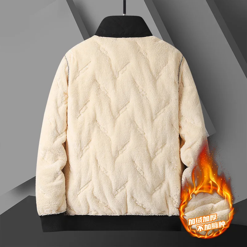 الرجال امبسوول السترات في الهواء الطلق الثلوج سترة قطن الشتاء الداخلية الصوف بطانة السترات سميكة الوقوف طوق معطف رجل معاطف #3