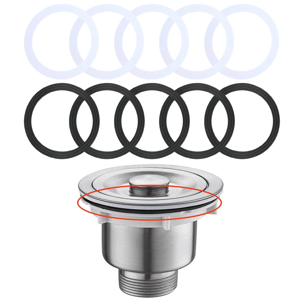5Pair Sink Strainer Seal Washer-110mm Sink O-Rings Sink Cover Replacement Kitchen Gasket Sink Strainer Seal-Washer Sealing Rings