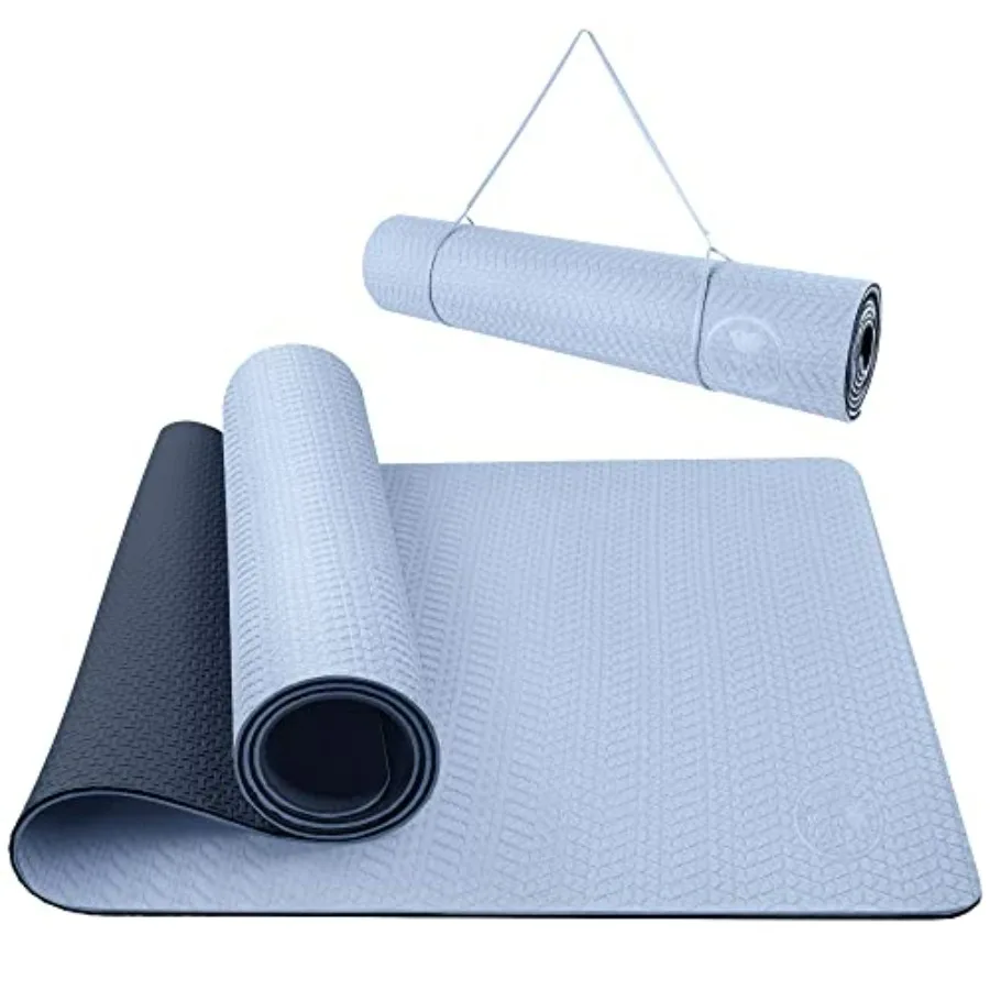

Yoga Mat Thick Non Slip Anti-tear Pilates Mat Eco Friendly Hot Yoga Mats for Workout and Exercise 72"x 24"x 6mm