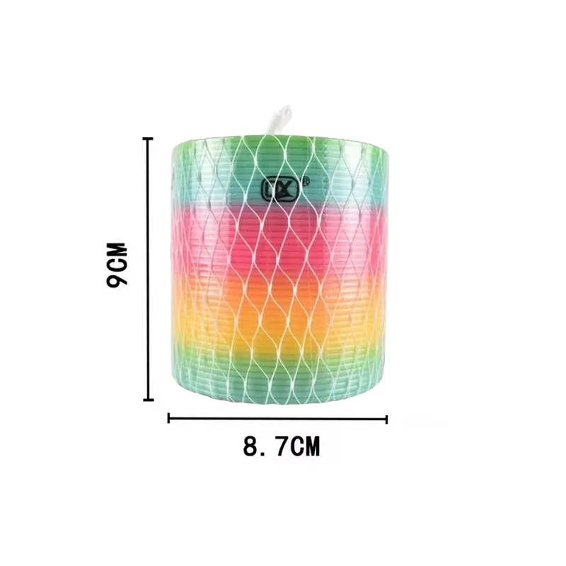 레인보우 서클 재미 접는 장난감 재료 봄 코일 어린이 크리 에이 티브 매직 파티 파티 재미 있은 도구 다채로운 탄성 펜 홀더