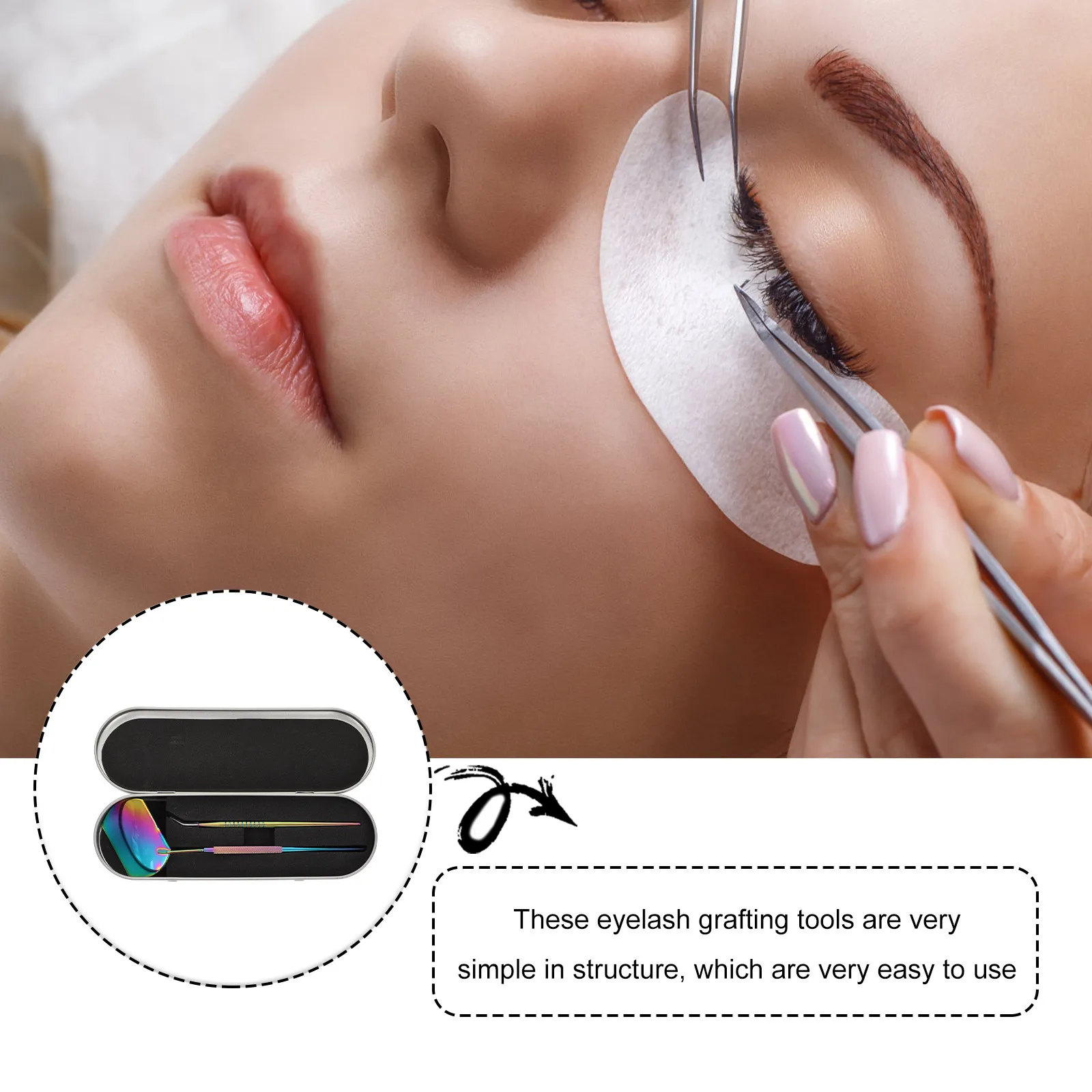 1Set Eyelash Inspection Mirror Professional Eyelash Extension Tool Easy Use Beauty Assistant Tool Complete Salon Lash Grafting