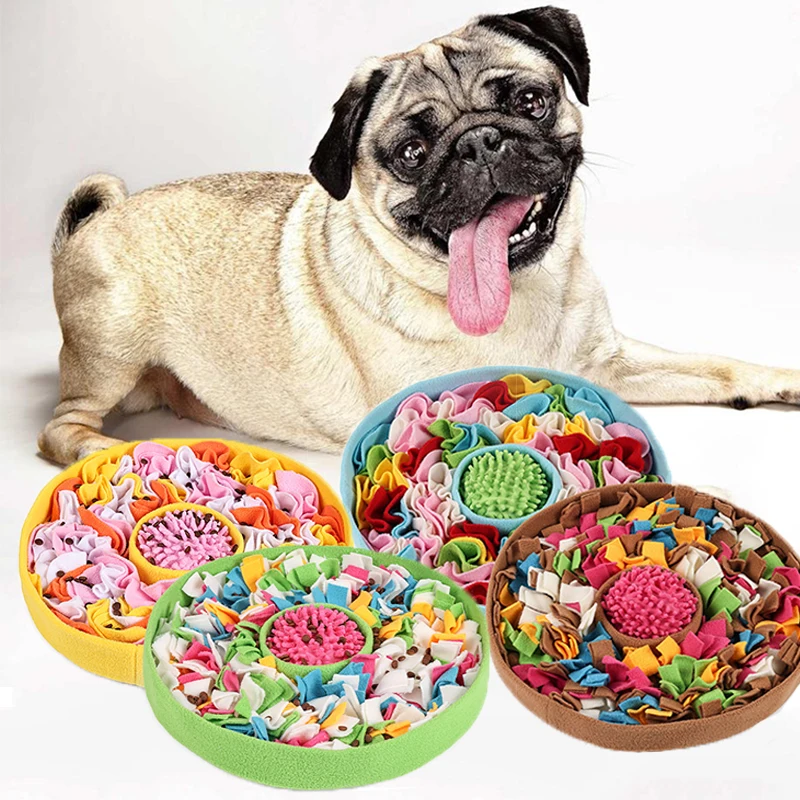 Snuffle Mat Dog Stress Relief Toys for Dogs Enrichment Puzzle Dog Toys for Feeding Dog Sniff Mat Slow Eating Puzzle Feeder Dog