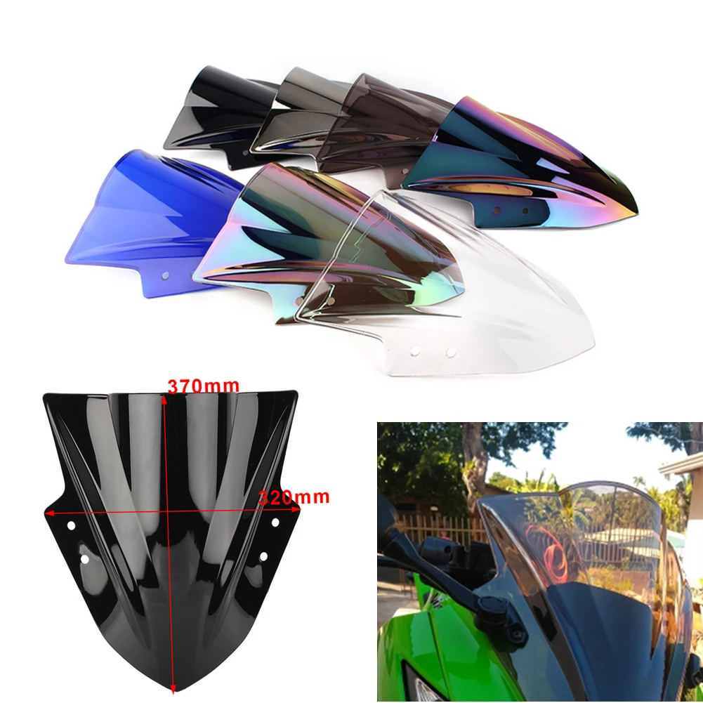 Motorcycle For Kawasaki Ninja 300 EX300R EX 300 R 2013-2019 2020 screen Double Bubble Windshield Deflector Protector WindScreen