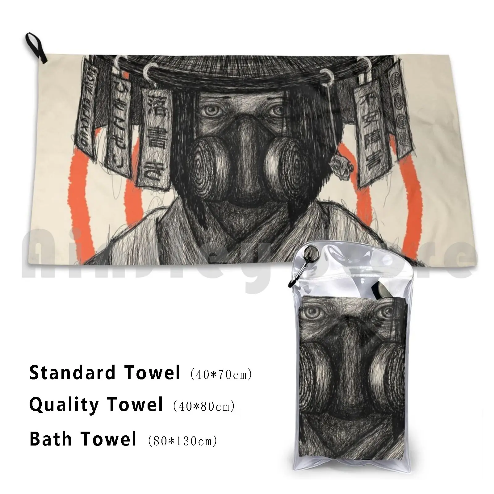 Towel Long Quarantine Hat Never Relaxed Quarantine Jorge Soto Scribble Art Pen Art