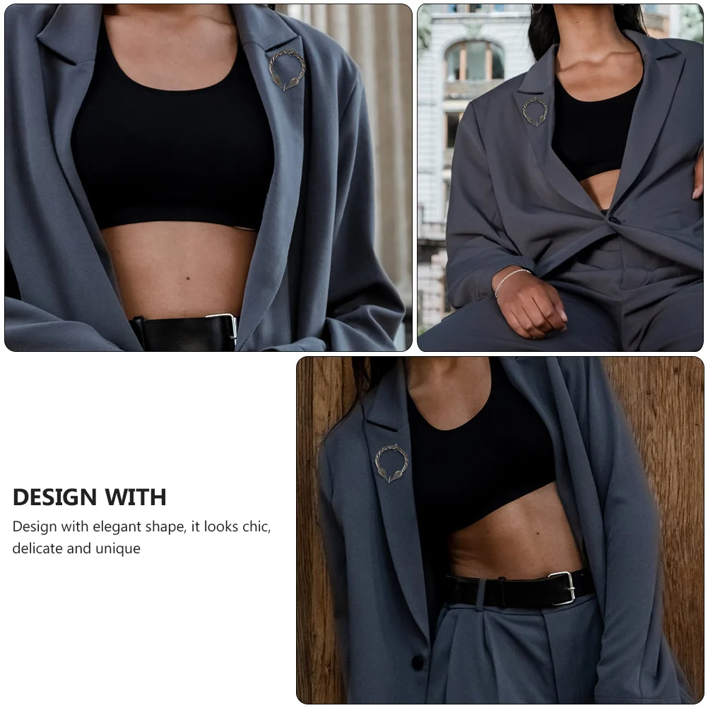 

3Pcs Delicate Alloy Brooches Vintage Shirt Collar Clips Fashion Elements For Personalization