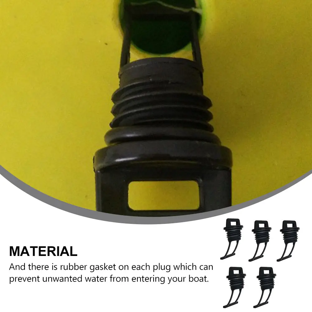 

5 Pcs Stern Plug Boat Accesories Marine Accessories Boats Yacht Inflatable Kayak Thread Drain Universal