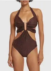 Women's decorative hollowed out backless jumpsuit