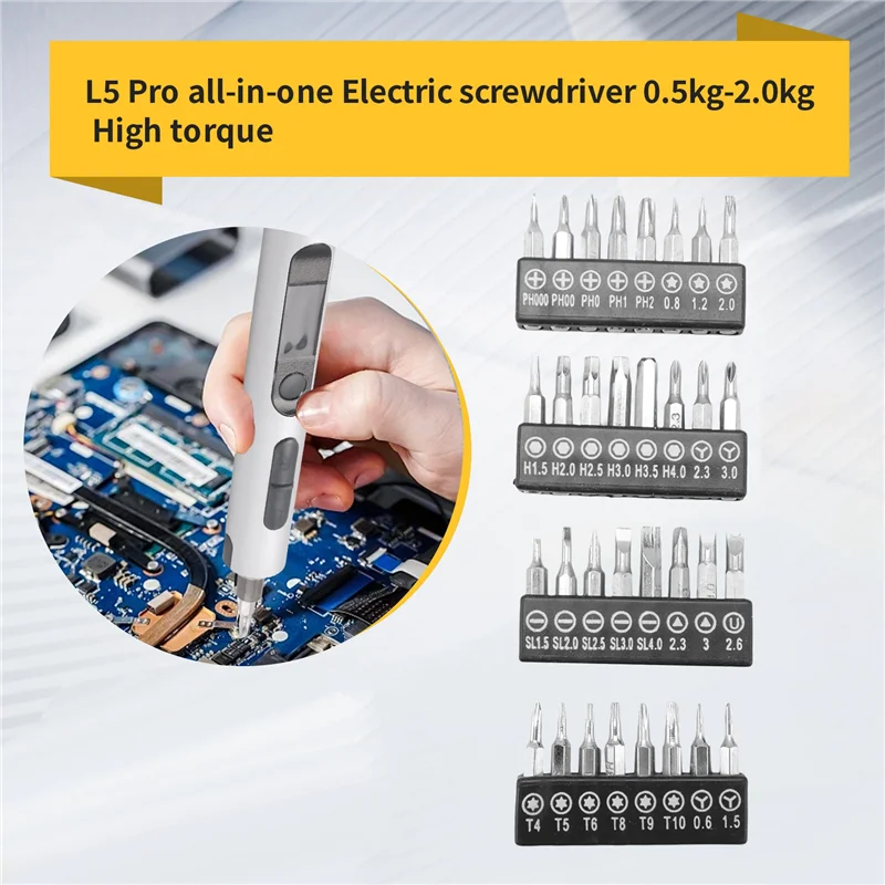 Torque Electric Screwdriver Mini Repair Precision Screwdriver Set Magnetic Screwdriver-B91B