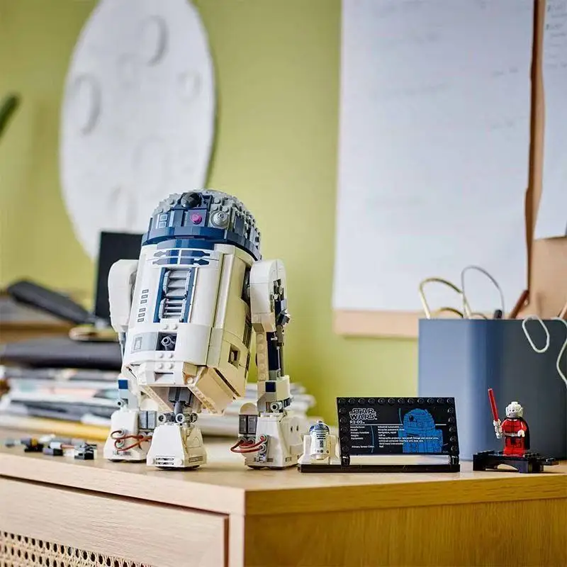 

2314 серия фильмов «Космическая война» R2-D2, робот, строительные блоки, модель R2D2, сборка, кирпичные игрушки, подарки на день рождения, Рождество для детей