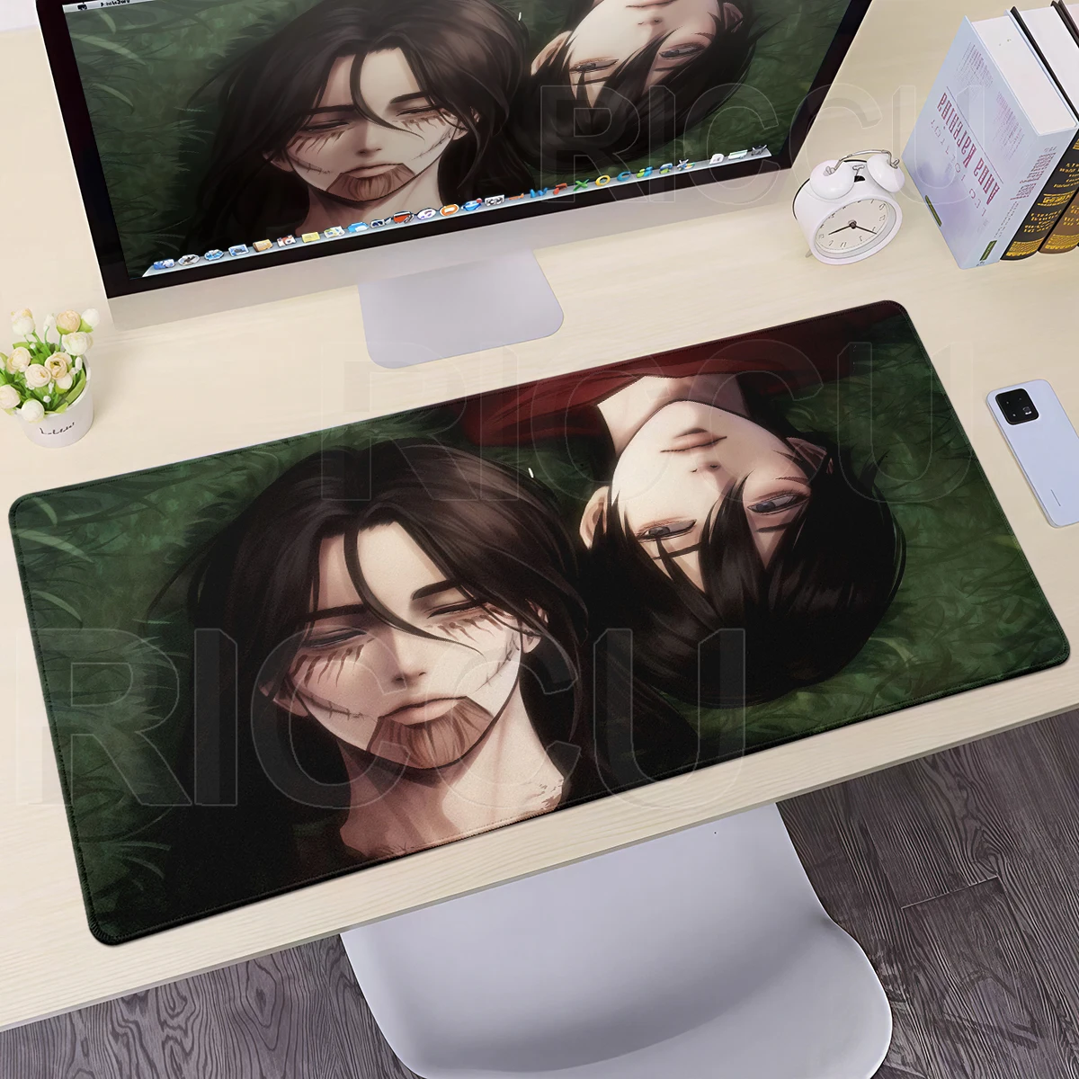 Anime Attack On Titan Computer Mouse Pad Gaming Keyboard Non-slip Mousepad XXL PC Laptop Mousemat Desk Accessories Office Carpet