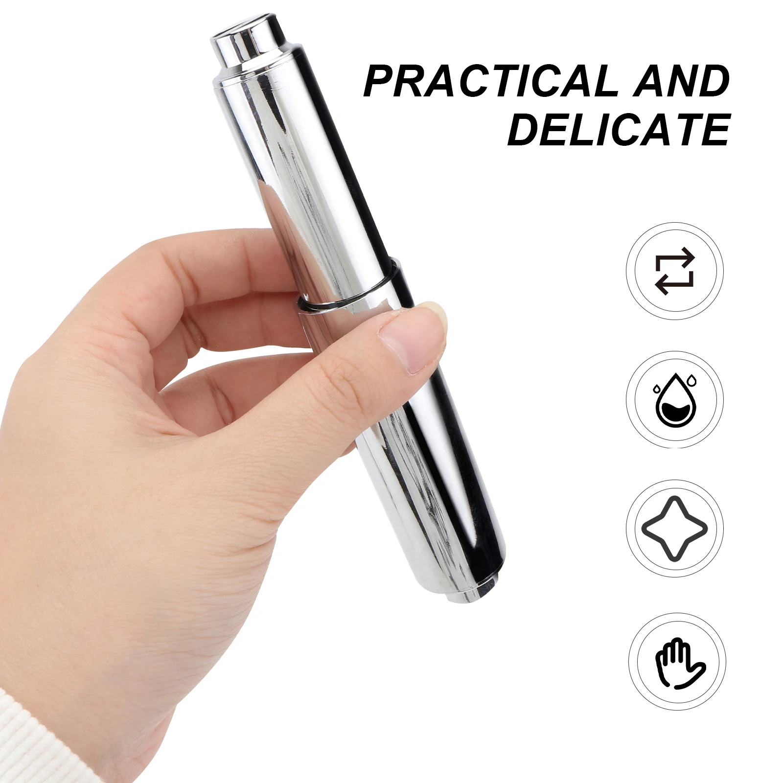 

2pcs Toilet Paper Holder Spring Rod Core Stretchable 110-165Cm Durable Replacement For Home Hotel Bathroom (Silver)