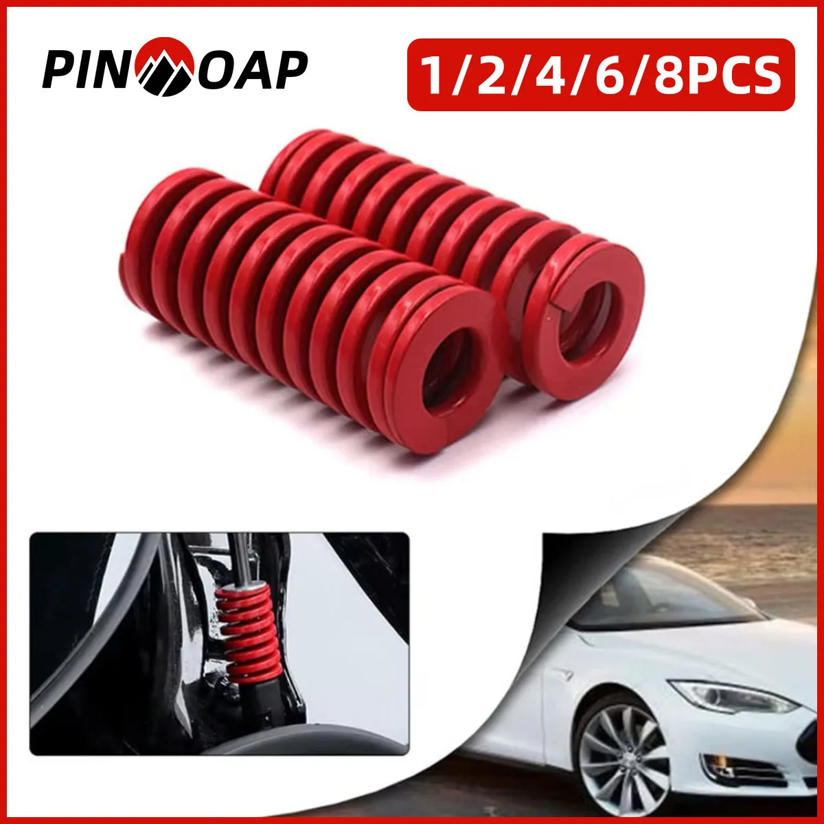 

PINMOAP 1/2/4/6/8PCS Heavy Duty Carbon Steel Compression Spring Trunk Tailgate Shock Absorber Suitable For Automotive Machinery