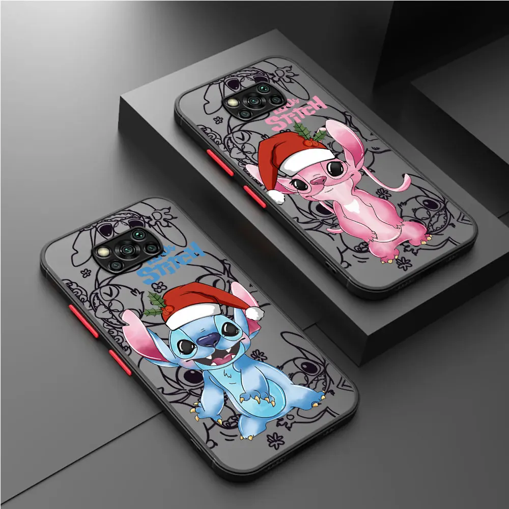 Disney Stitch Christmas Phone Case for Xiaomi Poco F3 X3 NFC X3 Pro X4Pro5G X4 GT X5 Pro5G M5 M5s C40 C50 C51