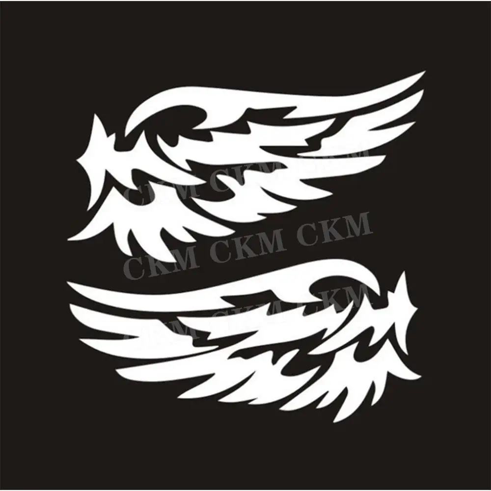 Car Sticker 3D Guardian Angel Wings Lovely Reflective Warning Sign Funny Car Decal Stickers Motorcycles Bumper Decoration 2Pcs