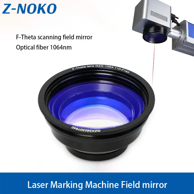 ZNOKO F-theta Scan Lens Field Lens 1064nm 70x70 - 300x300 F100-420mm for 1064nm YAG Optical Fiber Laser Marking Machine Parts