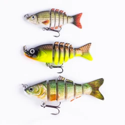 Hanlin 5/6/7/8/10cm Mini Multi Jointed Swimbait Fishing Lure Flexible Fish Bait  Bionic Crankbait Sinking Pesca Pike Bass Tackle