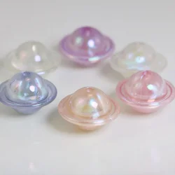 Luminous Glow Star UFO Saturn Planet Beads For Jewelry Making DIY Decorations Phone Chain Keychain Bracelet Necklace Accessories